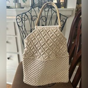 Ulla Johnson Cream Crochet Bag